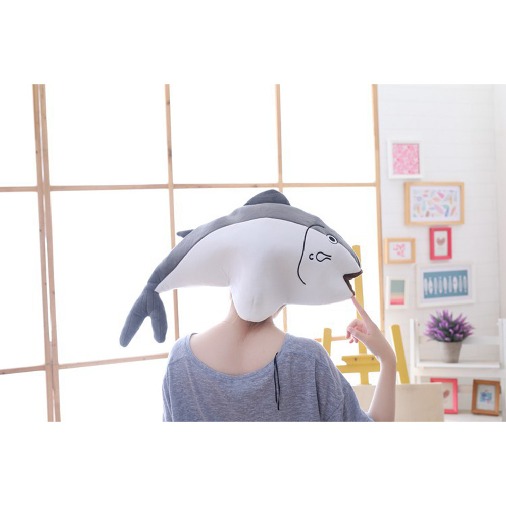 Easy Cosplay Prop - Warme, salzige Fisch-Kopfbedeckung, einfach an- und
