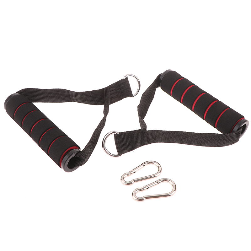 D Ring Strap - Metallgriffe für Kabelmaschinen, Widerstandsbänder und Fitnesstraining,
