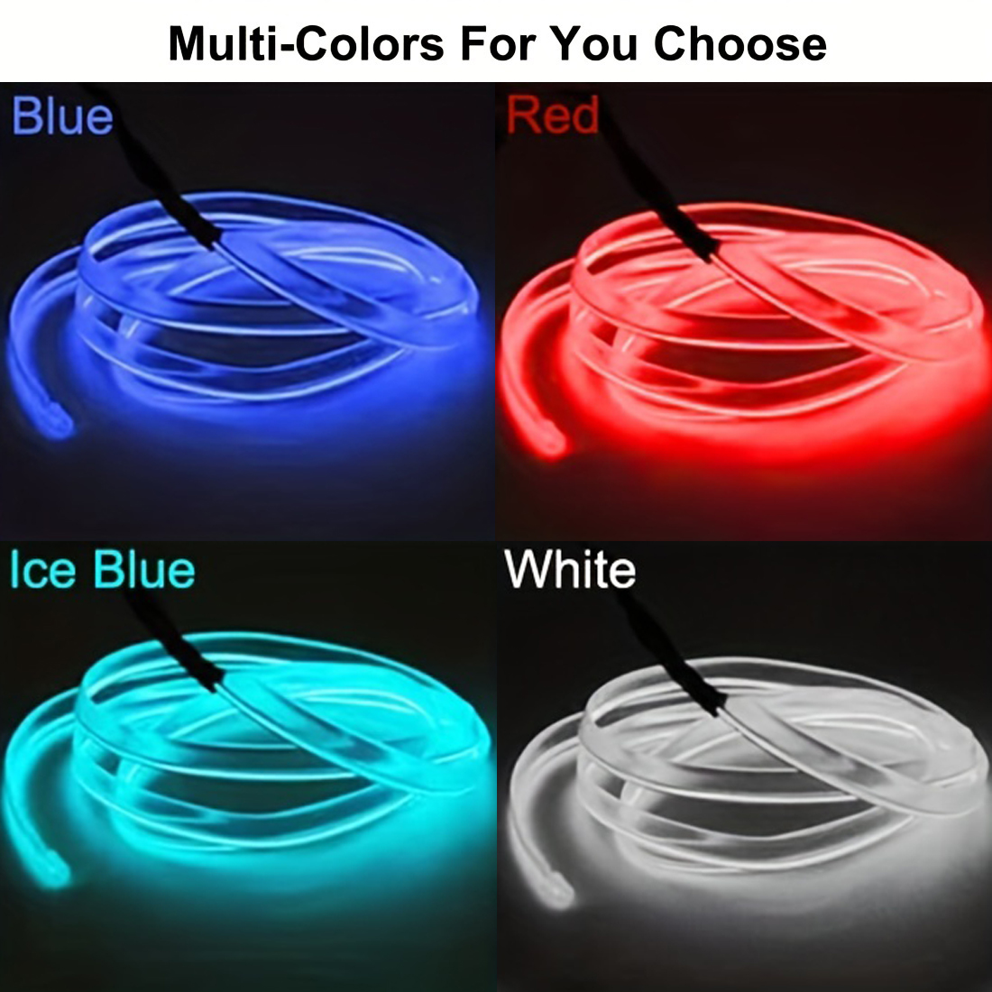 5m Neon-LED-Autoinnenbeleuchtu – Led El Wire Bewertung und Preis