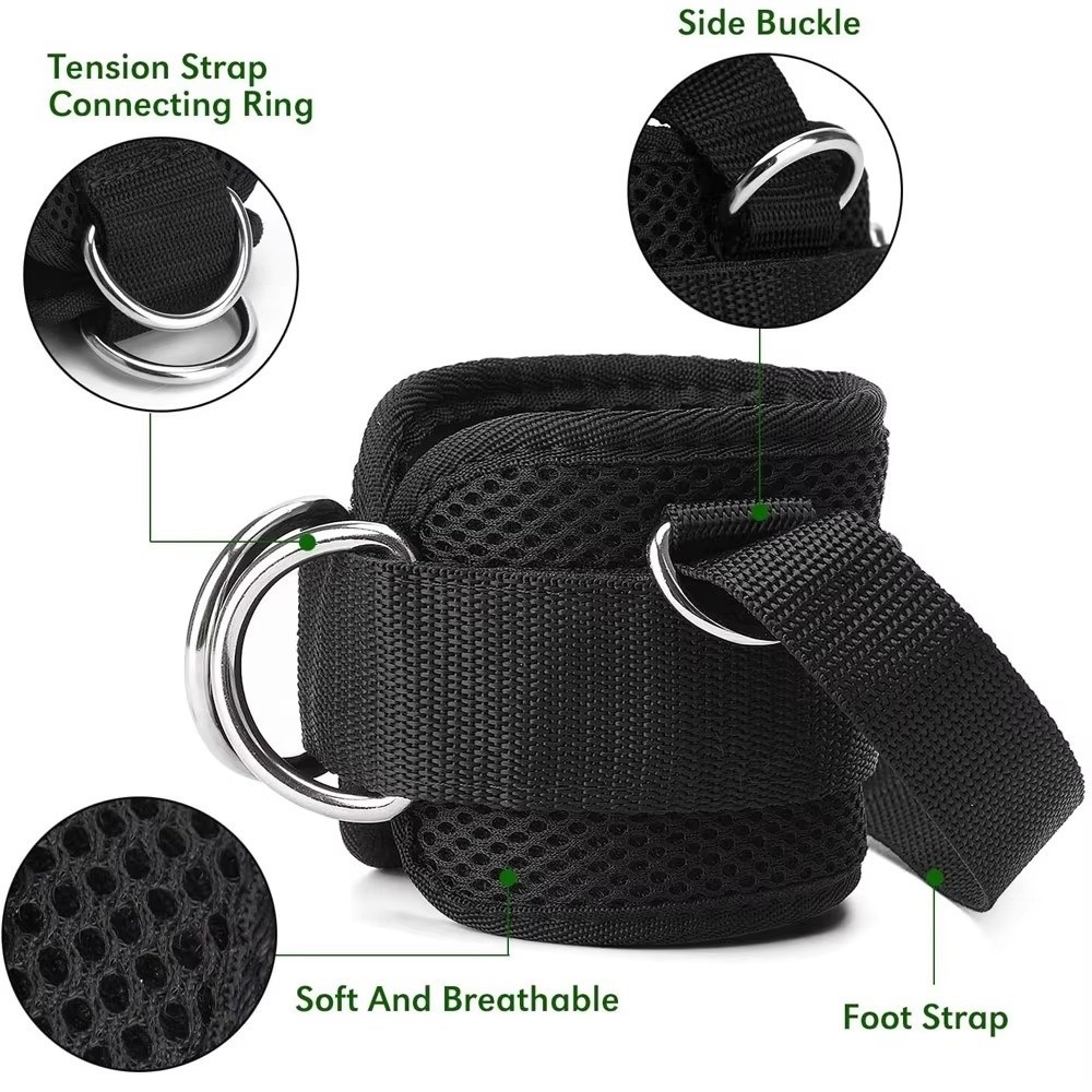 Doppel-D-Ring Gym-Fußgelenkrie – D Ring Strap Bewertung und Preis